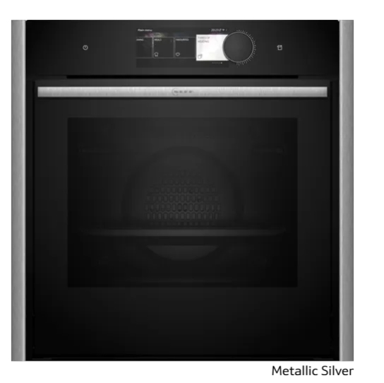 Kombi-/dampovn 60 x 60 cm Flexdesign 71l A+ m/disp - Neff N90 - Metallic Silver
