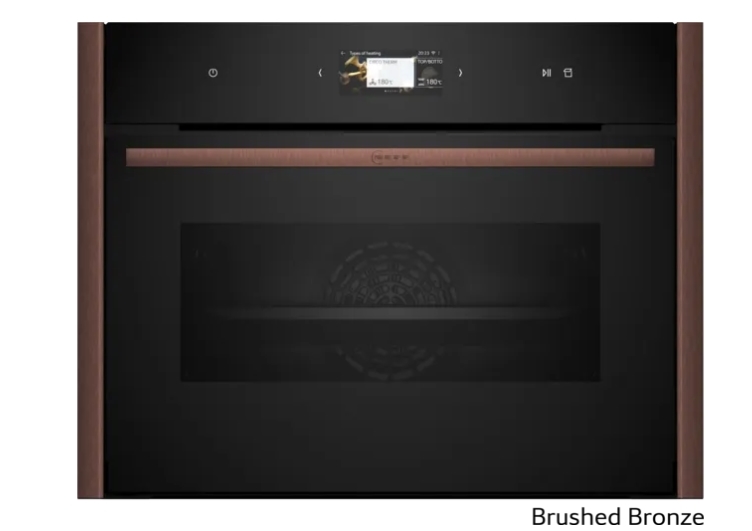 Kompakt dampovn til indbygning 60 x 45 cm Flex Design - Neff N90 - Brushed Bronze