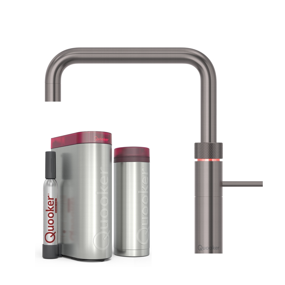 Quooker Fusion Square inkl. PRO3 & CUBE - Gun Metal
