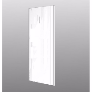 Integrerbar skabsgavl Hvid højglans folie 195.2x58cm