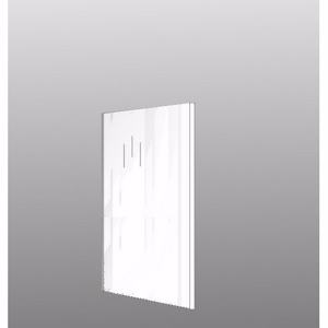 Integrerbar skabsgavl Hvid højglans folie 131.2x58cm