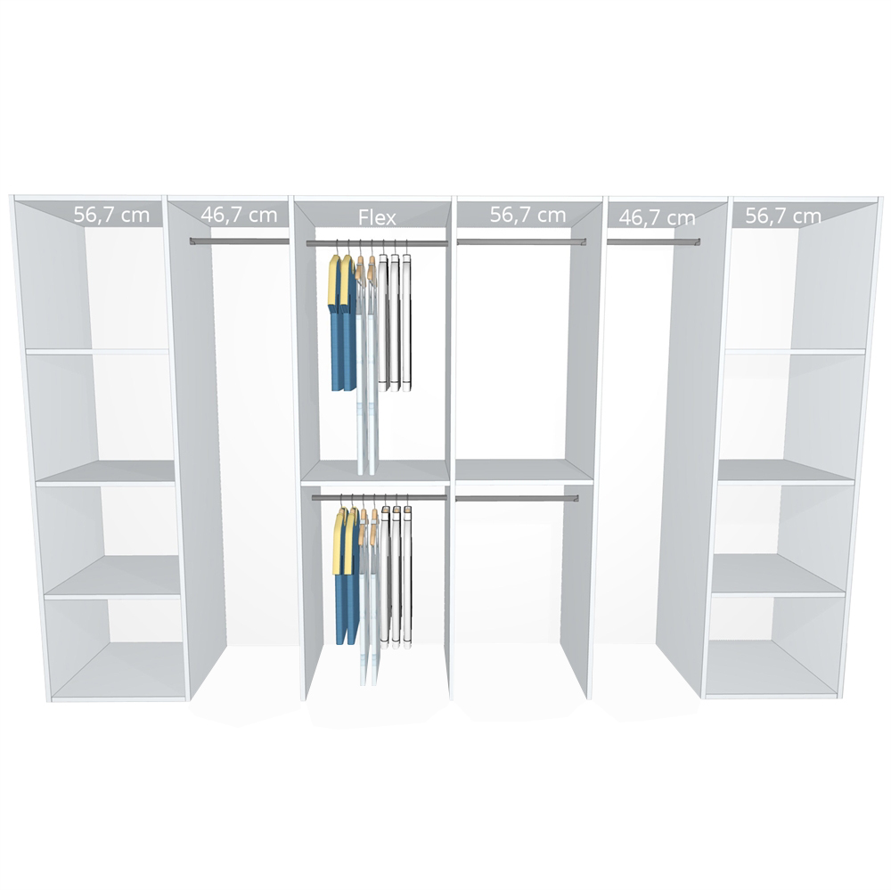 Inventar fra bredde 100 cm til 120 cm Model A