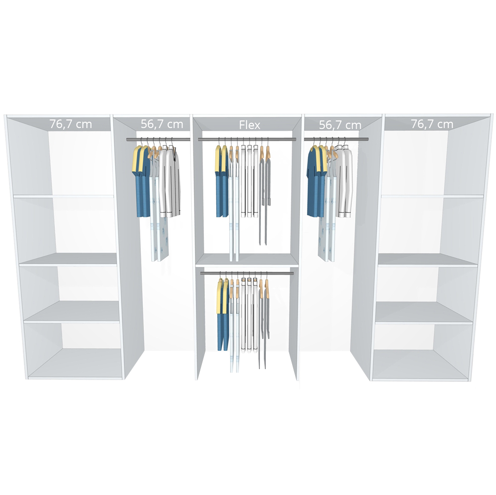 Inventar fra bredde 100 cm til 120 cm Model A