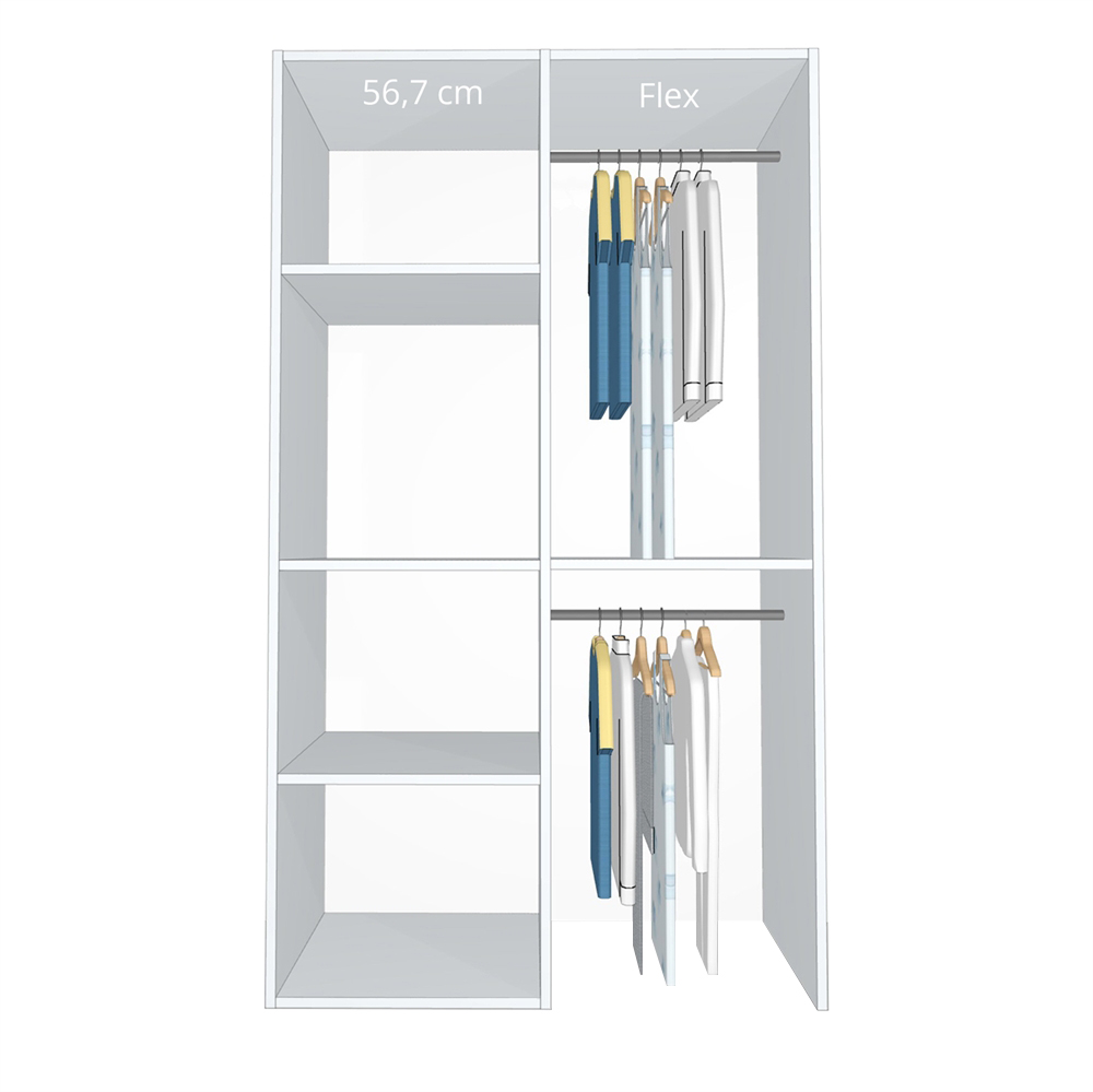 Inventar fra bredde 100 cm til 120 cm Model A