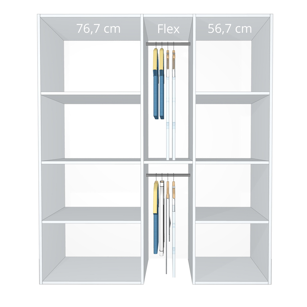 Inventar fra bredde 100 cm til 120 cm Model A