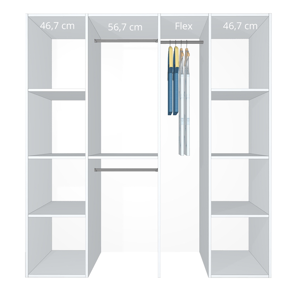 Inventar fra bredde 100 cm til 120 cm Model A