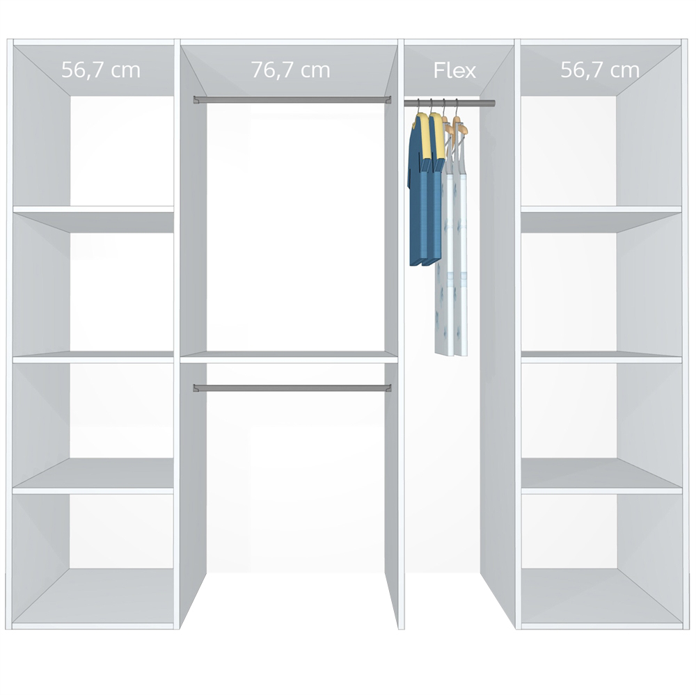 Inventar fra bredde 100 cm til 120 cm Model A