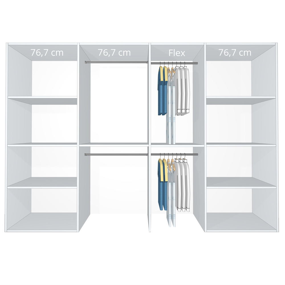 Inventar fra bredde 100 cm til 120 cm Model A