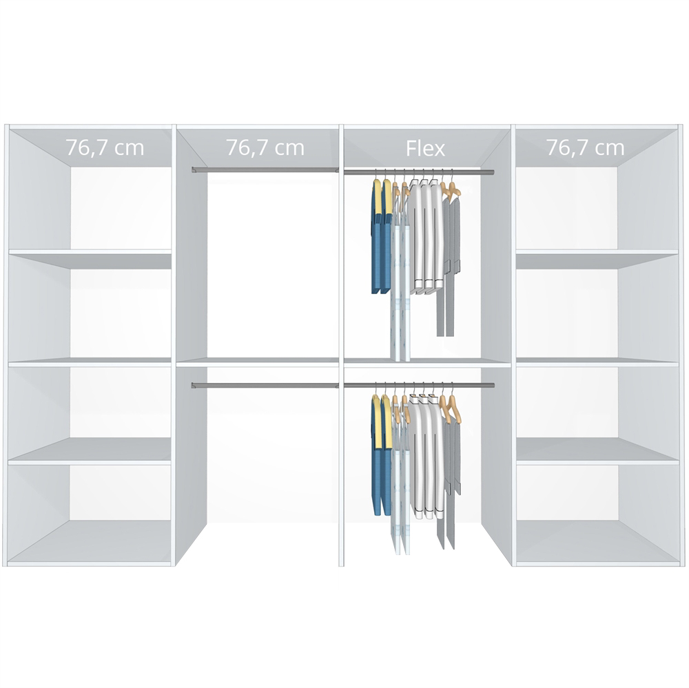 Inventar fra bredde 100 cm til 120 cm Model A