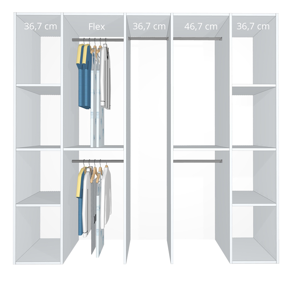 Inventar fra bredde 100 cm til 120 cm Model A