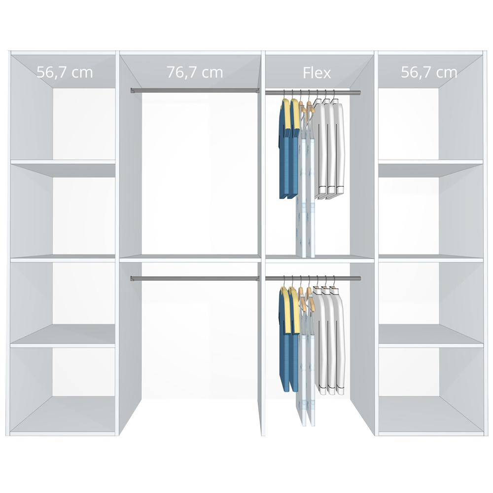 Inventar fra bredde 100 cm til 120 cm Model A