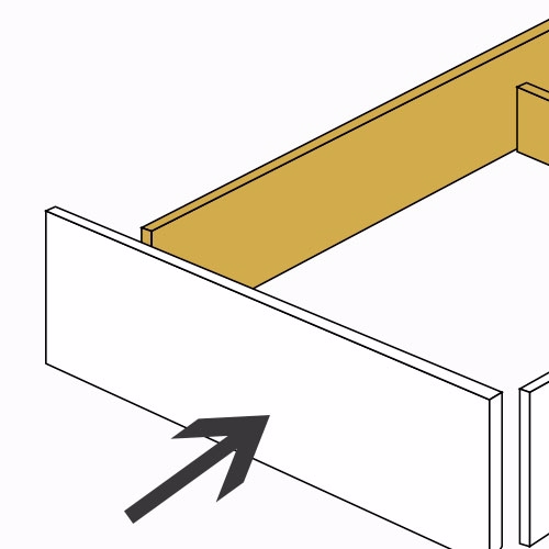 Endesokkel 82x16.5cm - til køkken ø