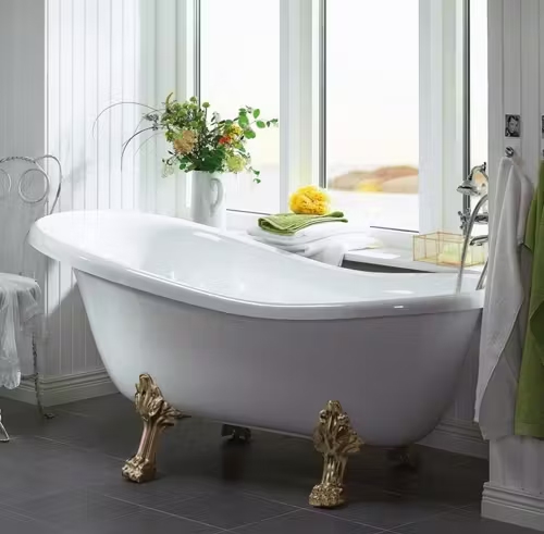 Queen badekar. Model 1670 LT-Messing