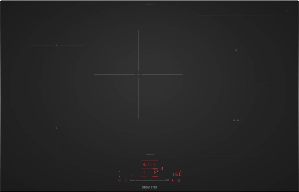 Induktionskogeplade 80 cm Matsort - Overflademontering - Siemens iQ500 - ED87BHWC1E