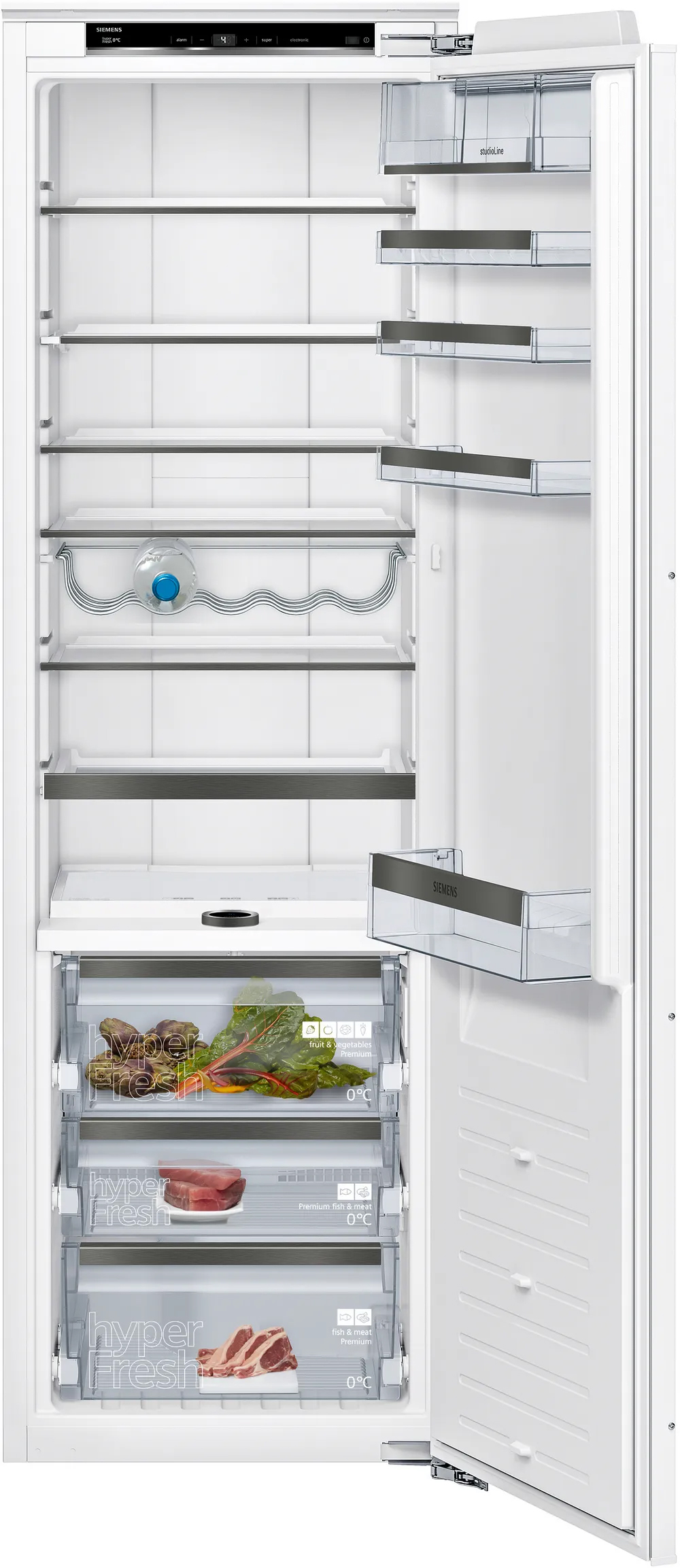 Integrerbart køleskab 177.5 x 56 cm fladhængsel med dæmpet lukning (soft close) - Siemens iQ700 - KI81FSDE0