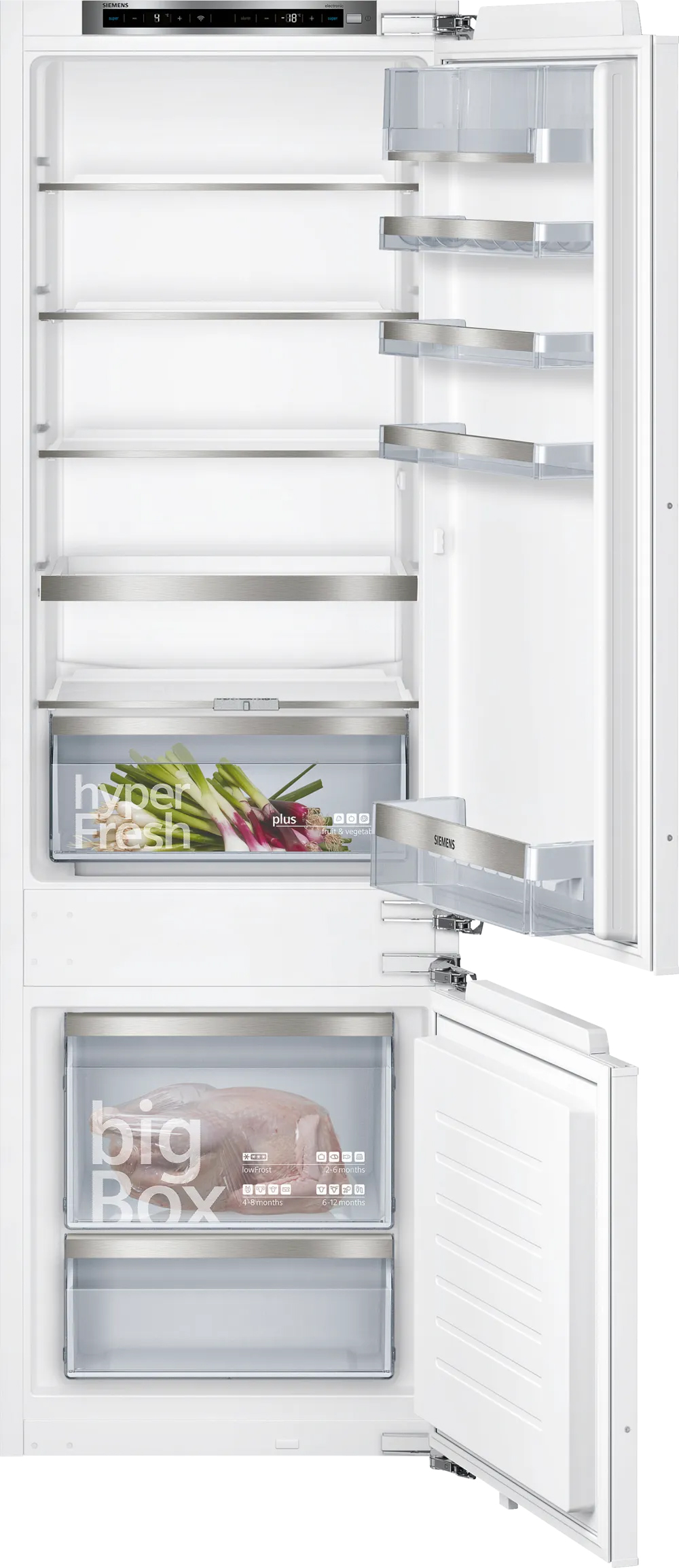 Integrerbart køle-/fryseskab 177.2 x 55.8 cm fladhængsel med dæmpet lukning (soft close) - Siemens iQ500 - KI87SADE0