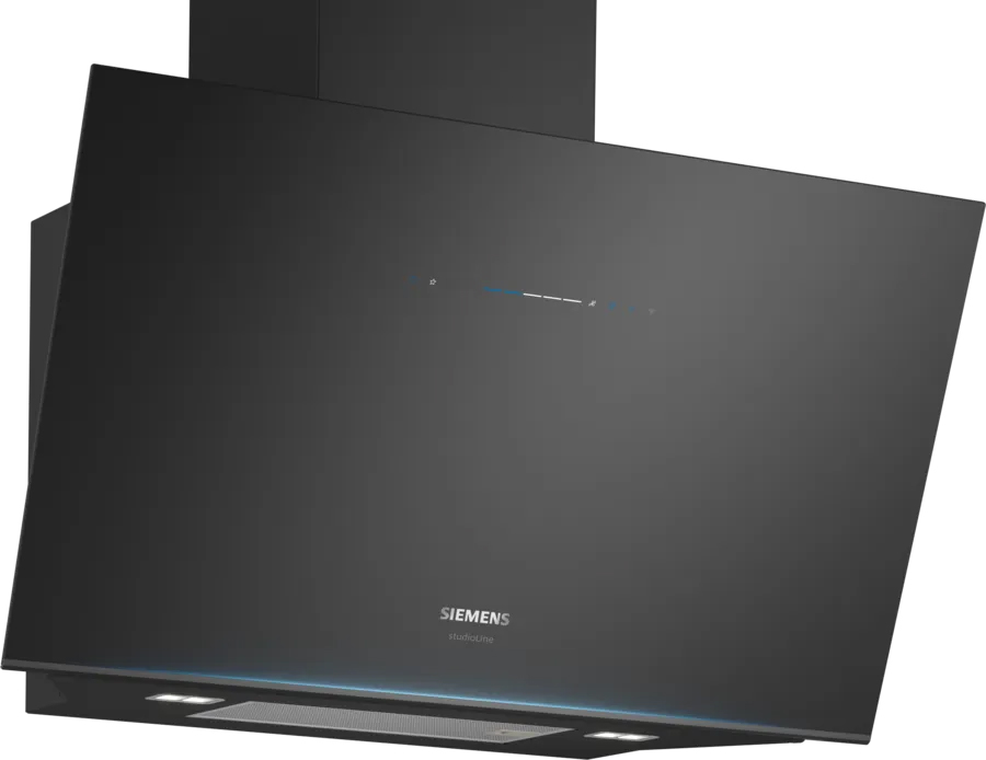 Væghængt emhætte 90 cm Klart glas med sort tryk - Siemens iQ700 - LC91KLT65