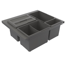 Affaldsspandesystem - Cube Smart 600/500 Silver 