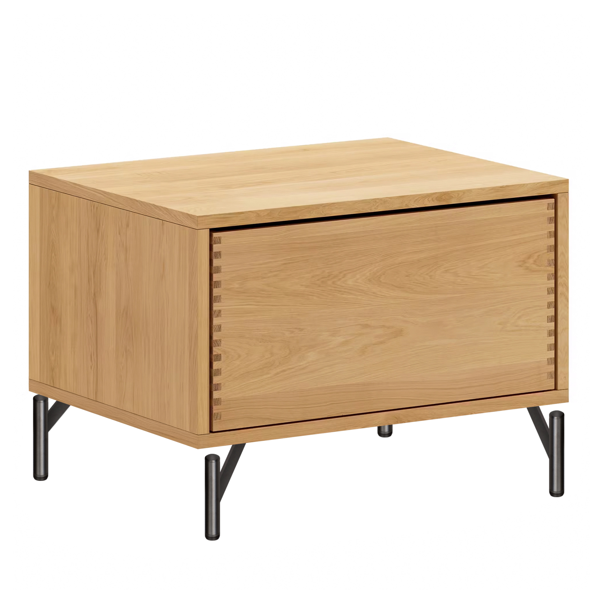 63,8 cm Lysolieret Just Wood Push Snedker Bænk inkl. 1 skuffe - 60 cm dybde og ben