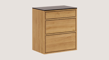 Lysolieret Snedker Underskabe med push - 40 cm