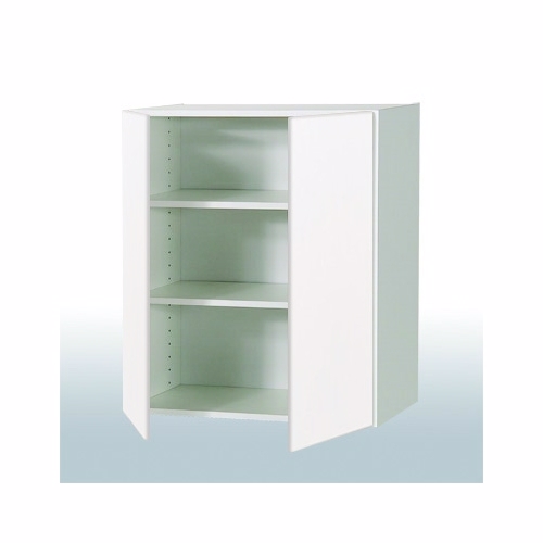 Hvid front overskab: b: 80 cm. med 2 låger