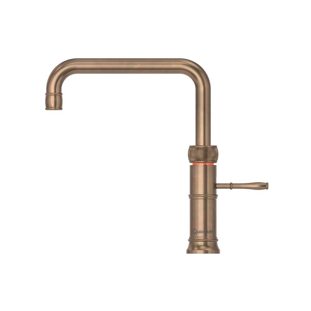 Quooker Classic Fusion Square - Bruneret messing  - Uden beholder
